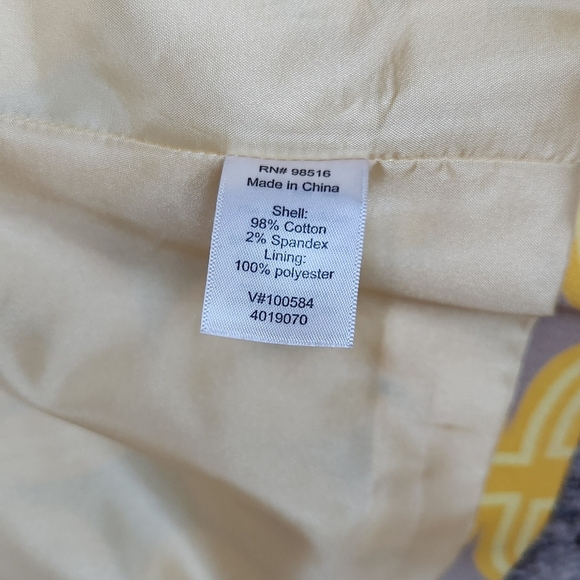 Coldwater Creek Sz 18 Yellow and Grayish Patterned Top/Jacket - Picture 5 of 5